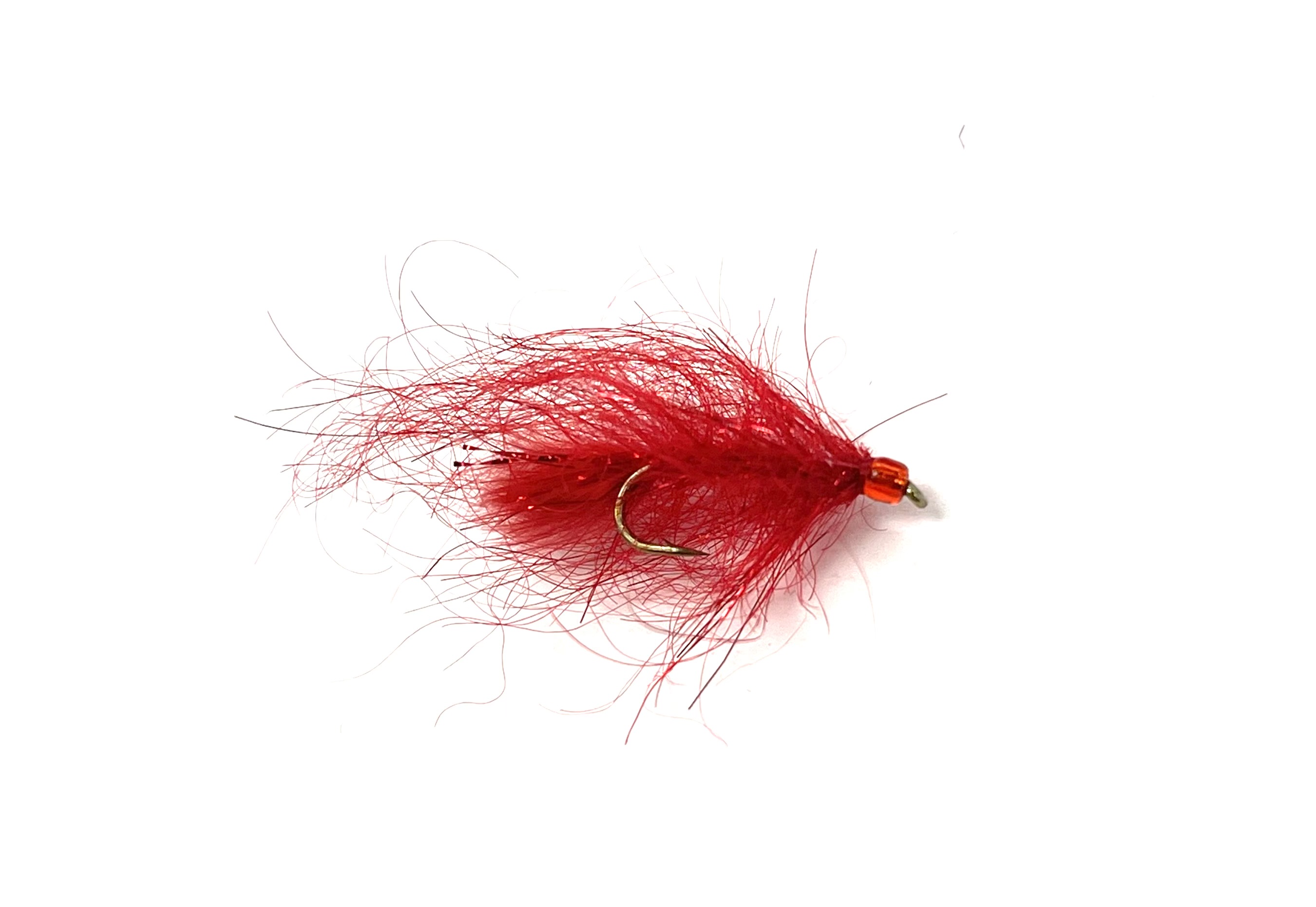 Black's Flies Red Bead Powder Leech - Red - Size 14